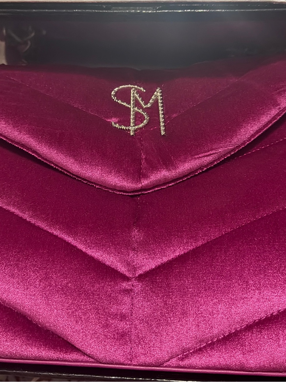 Steve Madden Quilted Velvet Shoulder Bag in Fuchsia